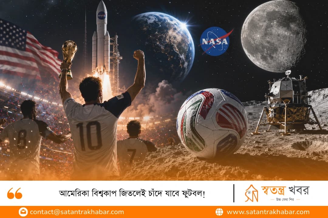 আমেরিকা বিশ্বকাপ জিতলেই চাঁদে যাবে ফুটবল!