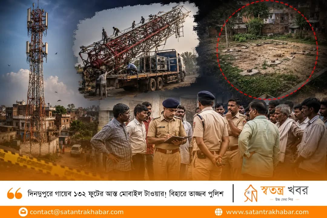 দিনদুপুরে গায়েব ১৩২ ফুটের আস্ত মোবাইল টাওয়ার! বিহারে তাজ্জব পুলিশ