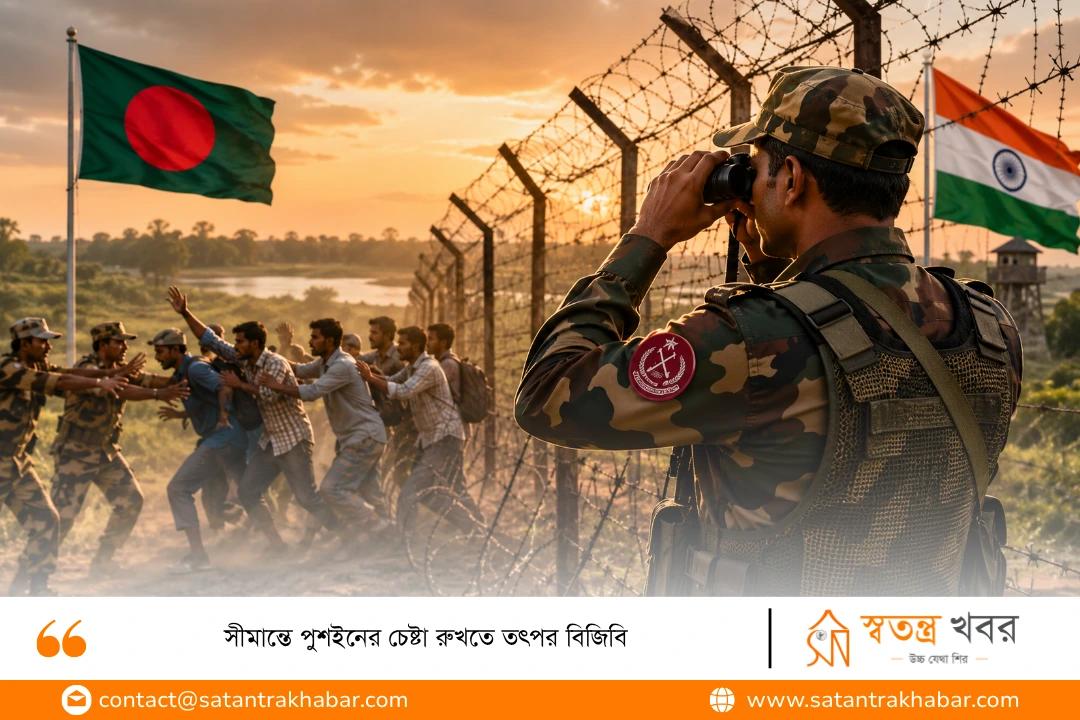 সীমান্তে পুশইনের চেষ্টা রুখতে তৎপর বিজিবি
