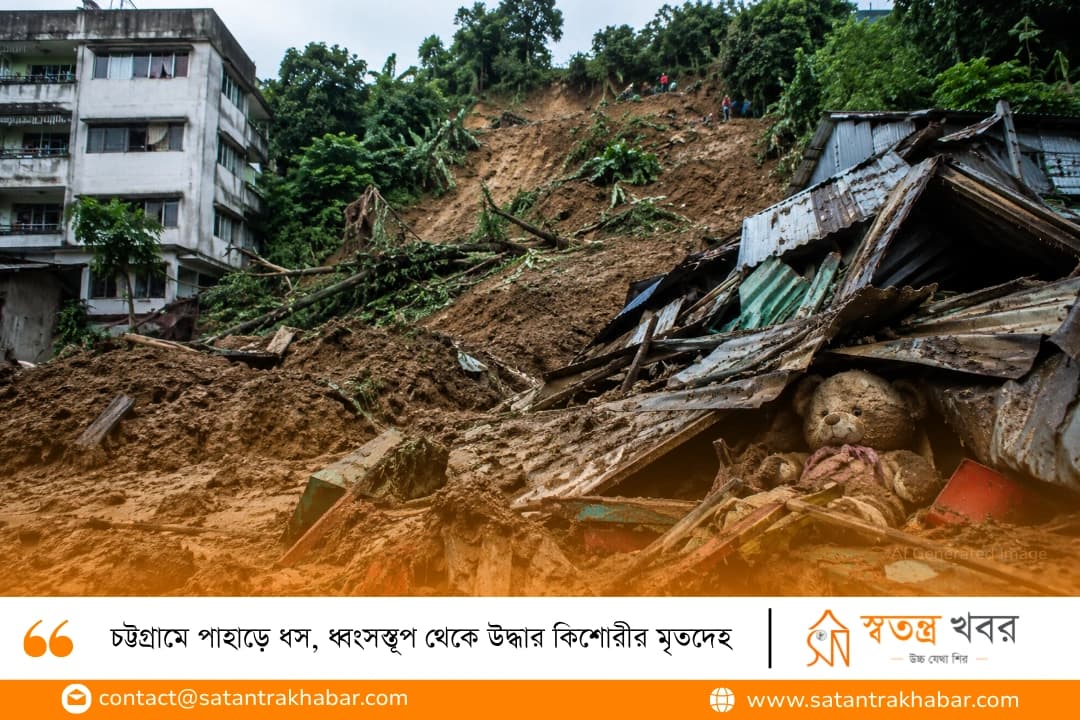 চট্টগ্রামে পাহাড়ে ধস, ধ্বংসস্তূপ থেকে উদ্ধার কিশোরীর মৃতদেহ