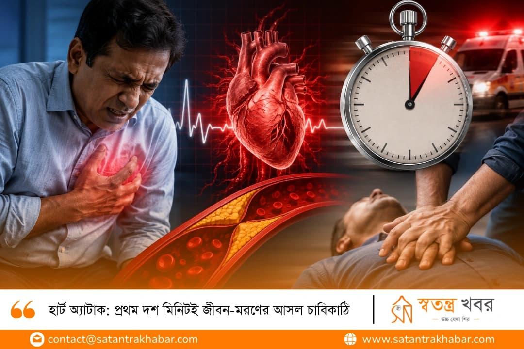 হার্ট অ্যাটাক: প্রথম দশ মিনিটই জীবন-মরণের আসল চাবিকাঠি