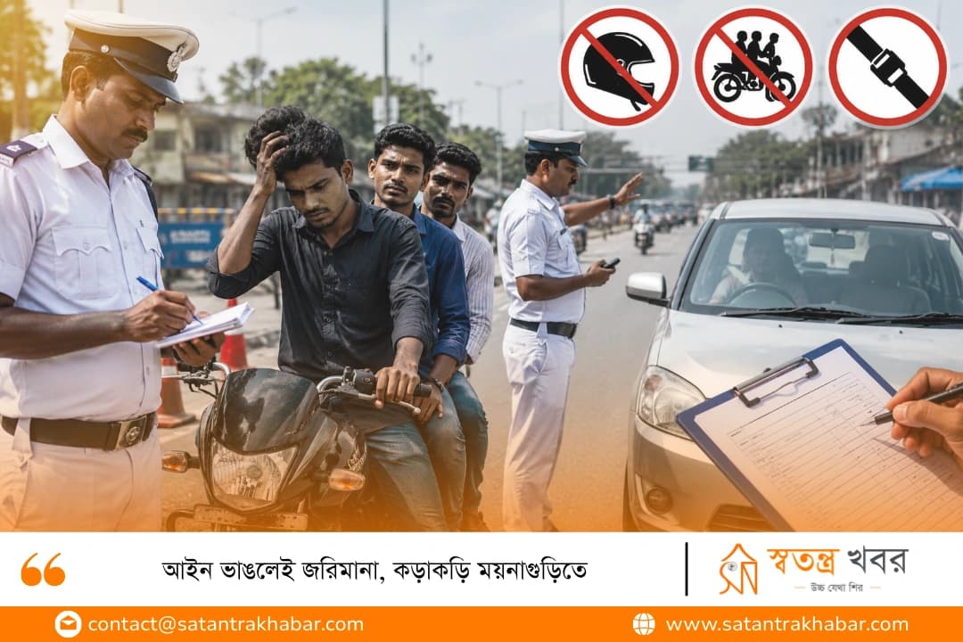 আইন ভাঙলেই জরিমানা, কড়াকড়ি ময়নাগুড়িতে