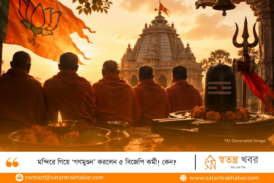 মন্দিরে গিয়ে ‘গণমুণ্ডন’ করলেন ৫ বিজেপি কর্মী! কেন? 