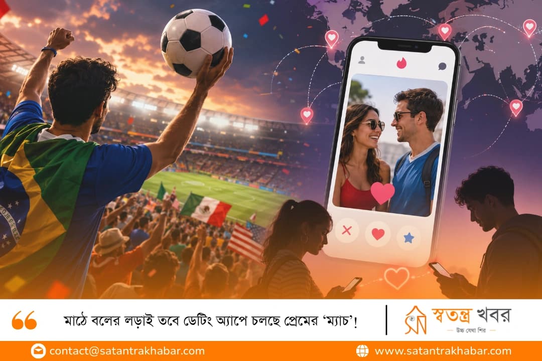 মাঠে বলের লড়াই তবে ডেটিং অ্যাপে চলছে প্রেমের ‘ম্যাচ’!