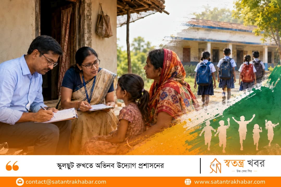 স্কুলছুট রুখতে অভিনব উদ্যোগ প্রশাসনের