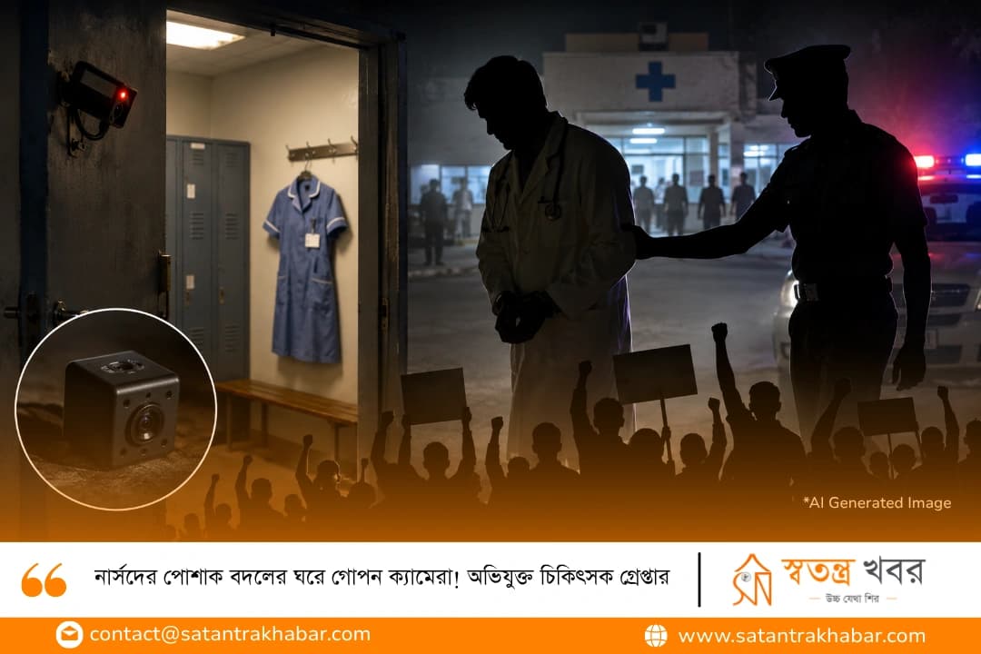 নার্সদের পোশাক বদলের ঘরে গোপন ক্যামেরা! অভিযুক্ত চিকিৎসক গ্রেপ্তার