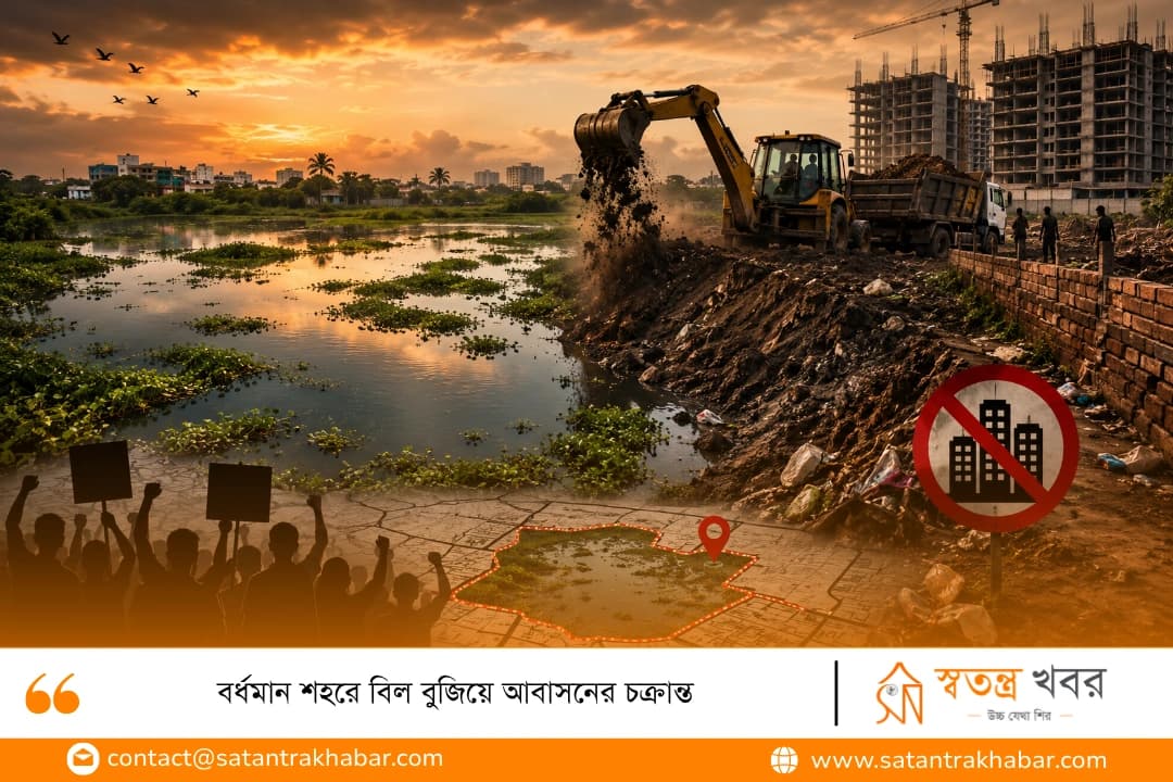 বর্ধমান শহরে বিল বুজিয়ে আবাসনের চক্রান্ত