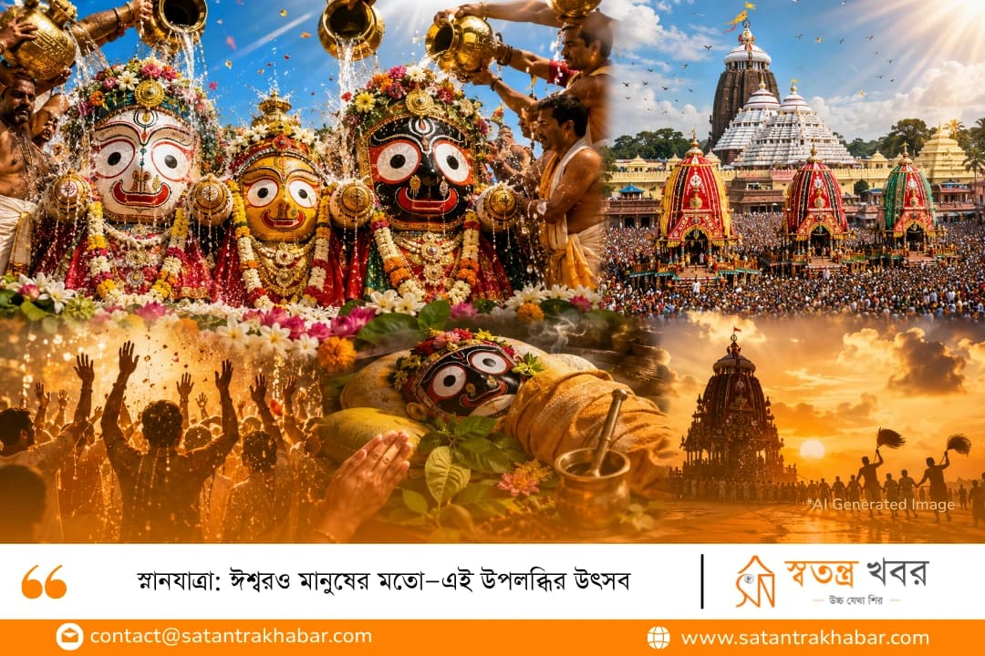 স্নানযাত্রা: ঈশ্বরও মানুষের মতো—এই উপলব্ধির উৎসব