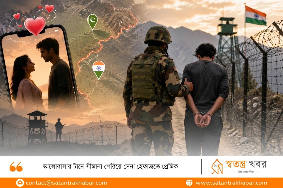ভালোবাসার টানে সীমানা পেরিয়ে সেনা হেফাজতে প্রেমিক 