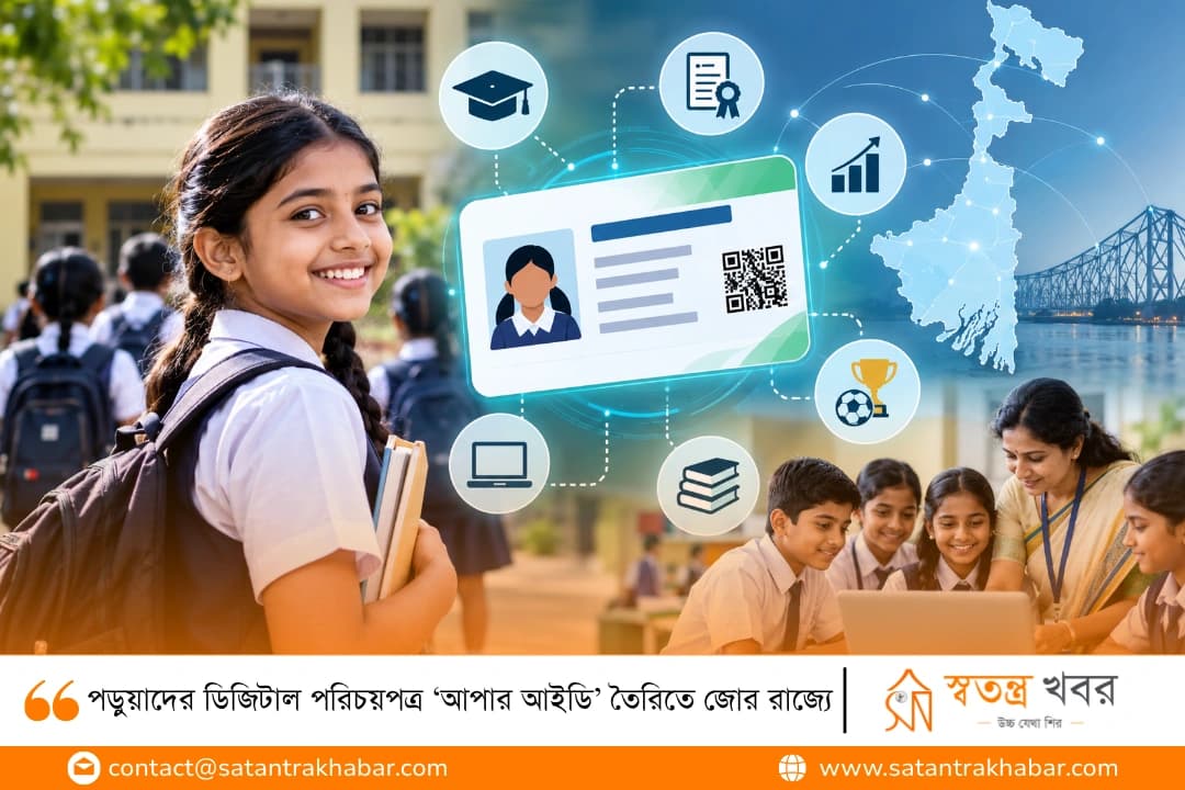 পড়ুয়াদের ডিজিটাল পরিচয়পত্র ‘আপার আইডি’ তৈরিতে জোর রাজ্যে