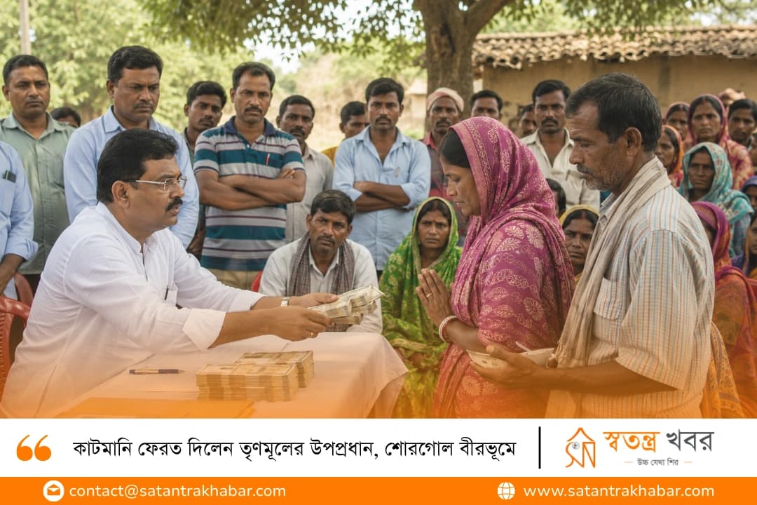কাটমানি ফেরত দিলেন তৃণমূলের উপপ্রধান, শোরগোল বীরভূমে