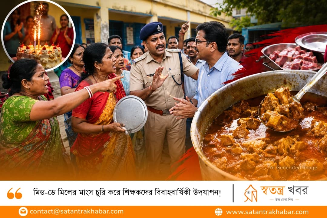 মিড-ডে মিলের মাংস চুরি করে শিক্ষকদের বিবাহবার্ষিকী উদযাপন!