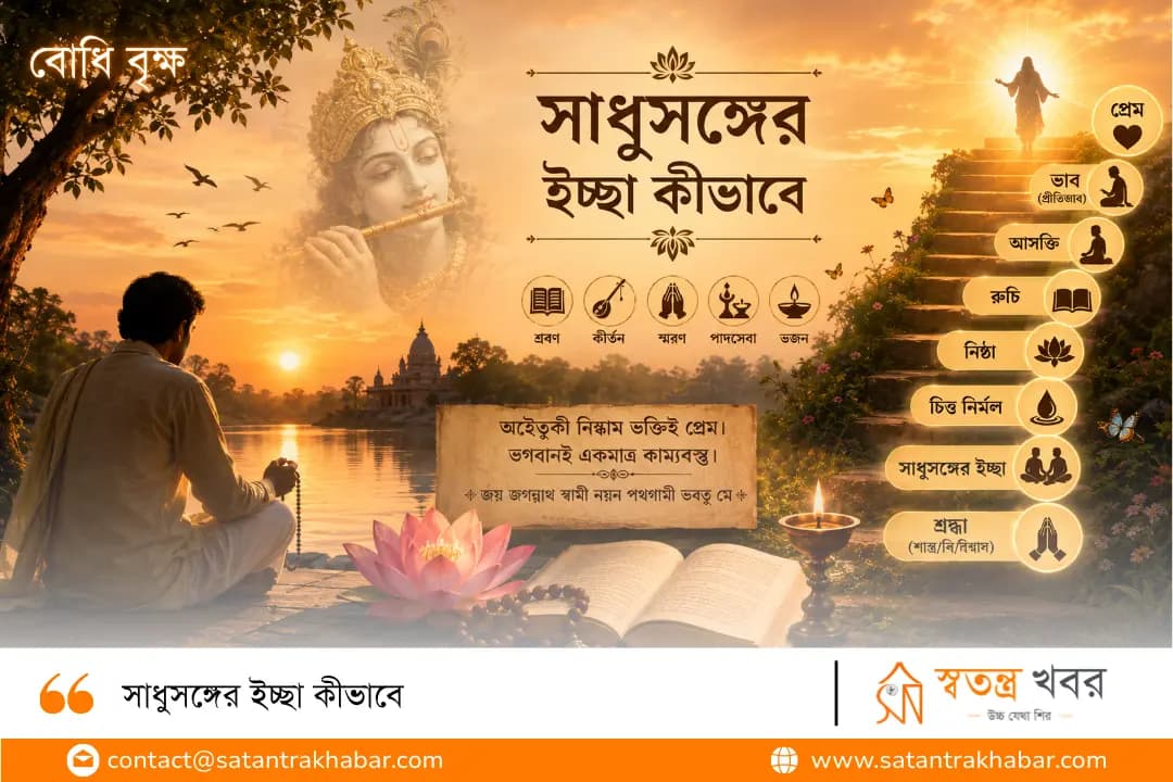সাধুসঙ্গের ইচ্ছা কীভাবে